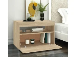 Ilion Muebles para TV con luces LED 2 uds roble Sonoma 60x35x40 cm