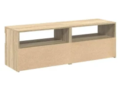Ilion Muebles para TV con luces LED 2 uds roble Sonoma 60x35x40 cm