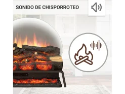 Inserto eléctrico BALDERIA Lily - Chimenea - Negro