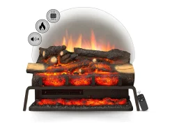 Inserto eléctrico BALDERIA Lily - Chimenea - Negro