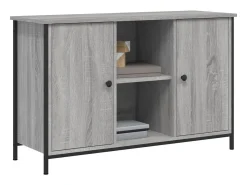 Jacques-Alain Mueble de TV madera de ingeniería gris Sonoma 100x35x65 cm