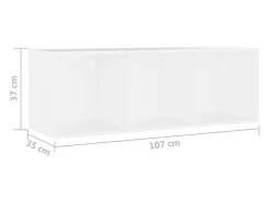 Jacques-Paul Muebles de salón 3 piezas madera ingeniería blanco 107x35x37 cm
