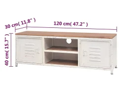 Jaldor Mueble para TV blanco 120x30x40 cm
