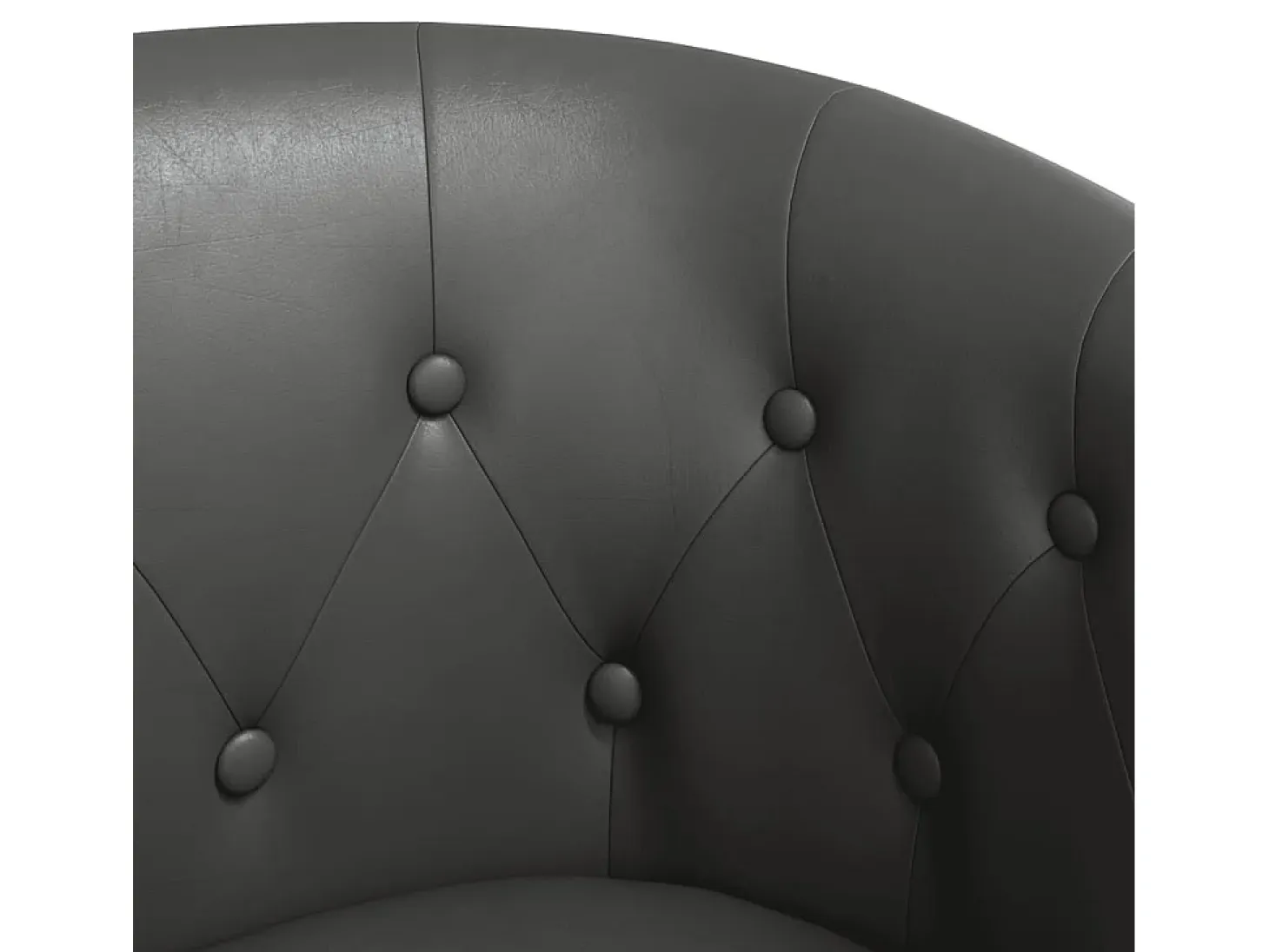 Jalkar Sillón con taburete cuero sintético gris