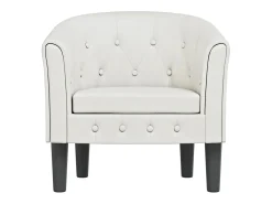 Jalkar Sillón cuero sintético blanco