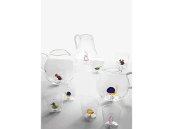Jarra de vidrio borosilicato, Erizo, marrón 1500 ml, Animal Farm
