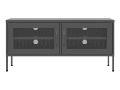 Jennica Mueble para TV de acero gris antracita 105x35x50 cm