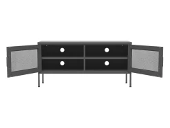 Jennica Mueble para TV de acero gris antracita 105x35x50 cm