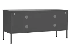 Jennica Mueble para TV de acero gris antracita 105x35x50 cm