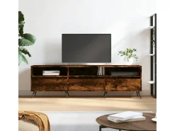 Joël Mueble de TV madera contrachapada roble ahumado 150x30x44,5 cm