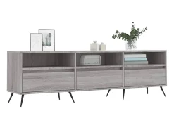 Joël Mueble para TV madera contrachapada gris Sonoma 150x30x44,5 cm