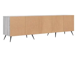 Joël Mueble para TV madera contrachapada gris Sonoma 150x30x44,5 cm