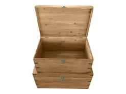 Juego de 2 baúles de madera, L. 70 x A. 46 x A. 35 cm y L. 60 x A. 38 x A. 30 cm, MALOUEN