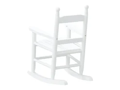 Juego de 2 mecedoras infantiles de madera maciza de álamo blanco
