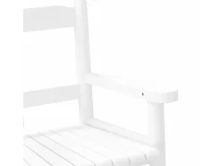 Juego de 2 mecedoras infantiles de madera maciza de álamo blanco