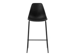 Juego de 4 sillas de bar de plástico negro