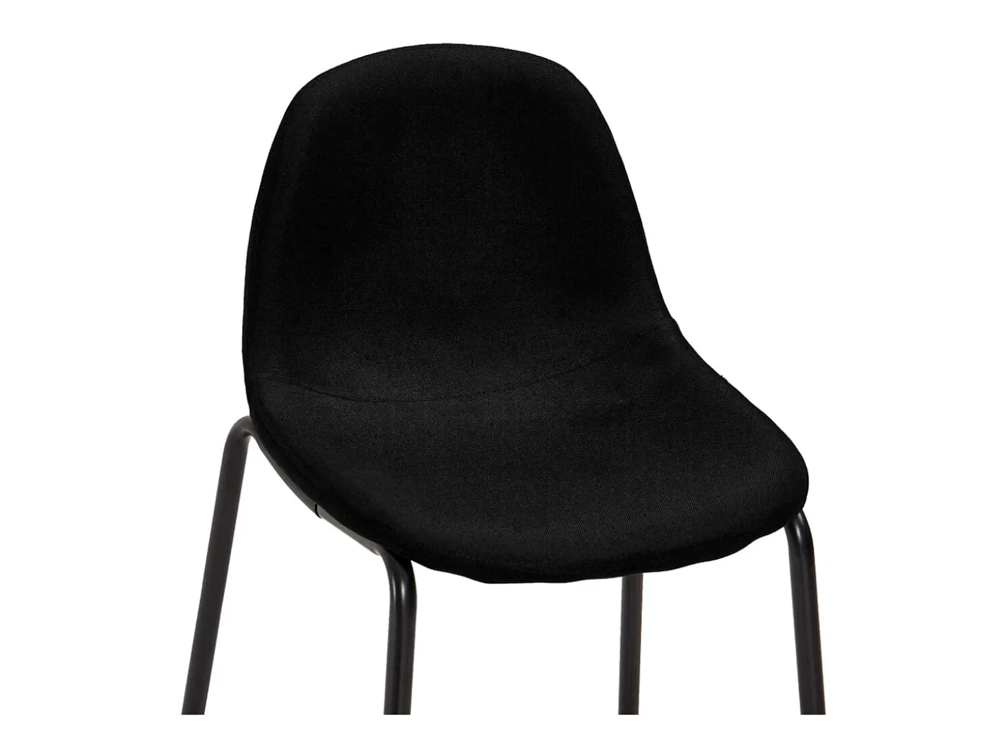 Juego de 2 sillas de bar de tela negra