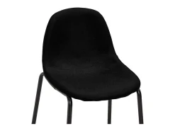 Juego de 4 sillas de bar de tela negra