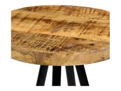 Juego de 4 sillas de bar de madera maciza de mango