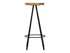 Juego de 4 sillas de bar de madera maciza de mango