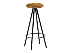 Juego de 4 sillas de bar de madera maciza de mango