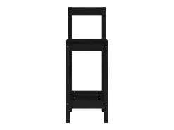 Juego de 2 sillas de bar negras 40x41,5x112 cm madera maciza de pino