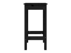 Juego de 2 sillas de bar negras 40x40x78 cm madera maciza de pino