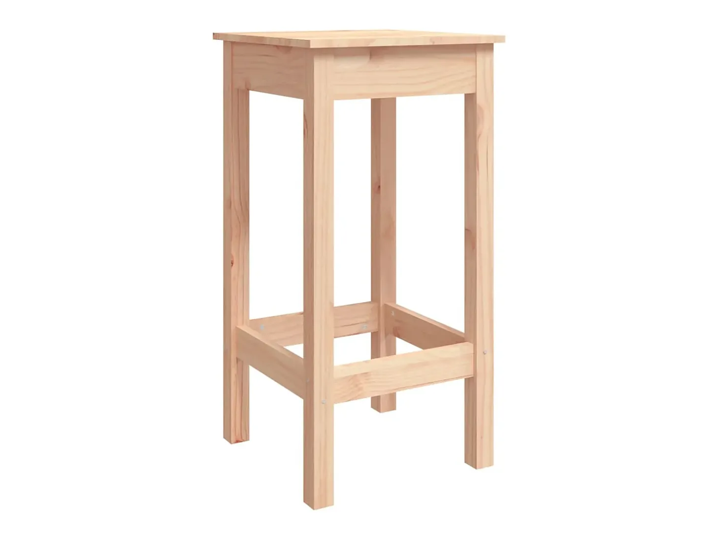 Juego de 2 sillas de bar 40x40x78 cm madera maciza de pino