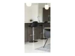 Juego de 2 Taburetes Altos Trondheim, Negro, 41x39x104 cm, Kendra Home