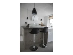 Juego de 2 Taburetes Altos Trondheim, Negro, 41x39x104 cm, Kendra Home