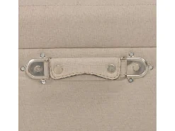 Juego de 3 taburetes con almacenaje de tela beige