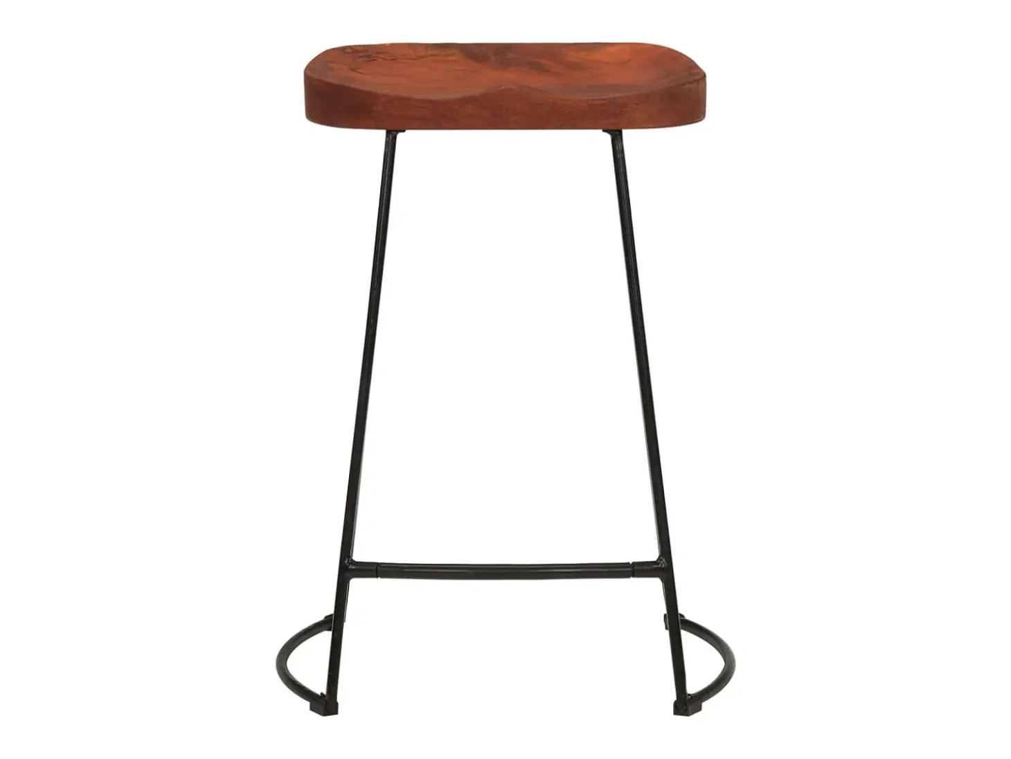 Juego de 2 taburetes de bar Gavin 45x40x63cm madera maciza de mango