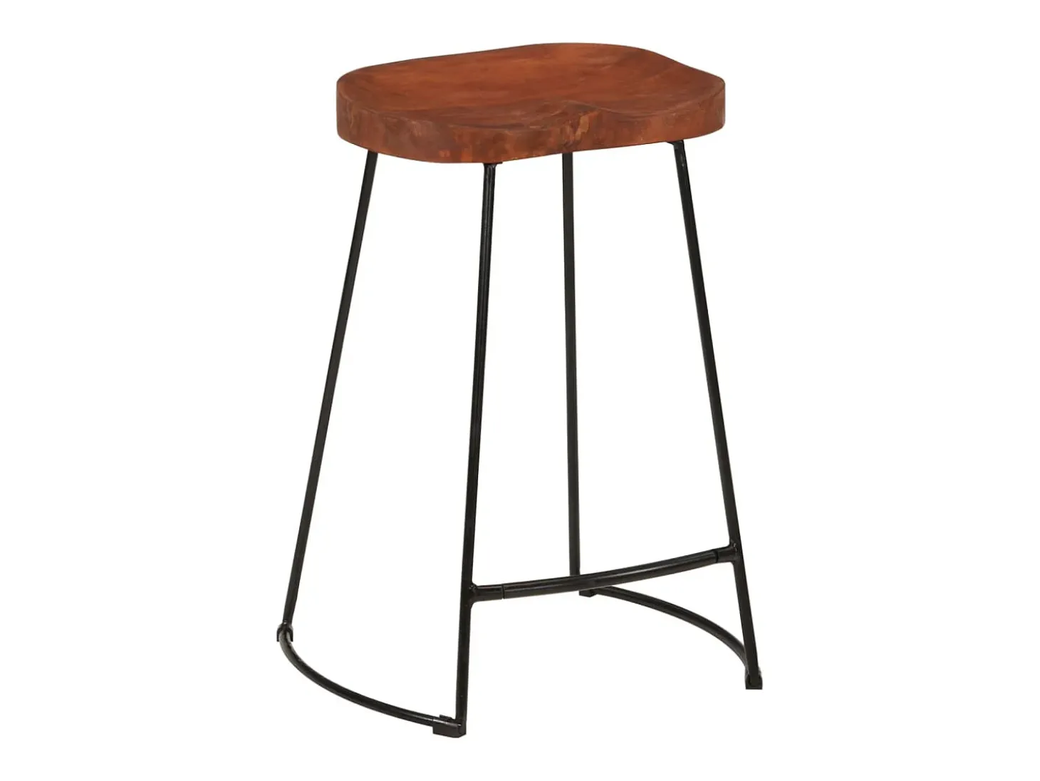 Juego de 2 taburetes de bar Gavin 45x40x63cm madera maciza de mango