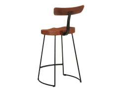 Juego de 2 taburetes de bar 49x43x88 cm madera maciza de mango