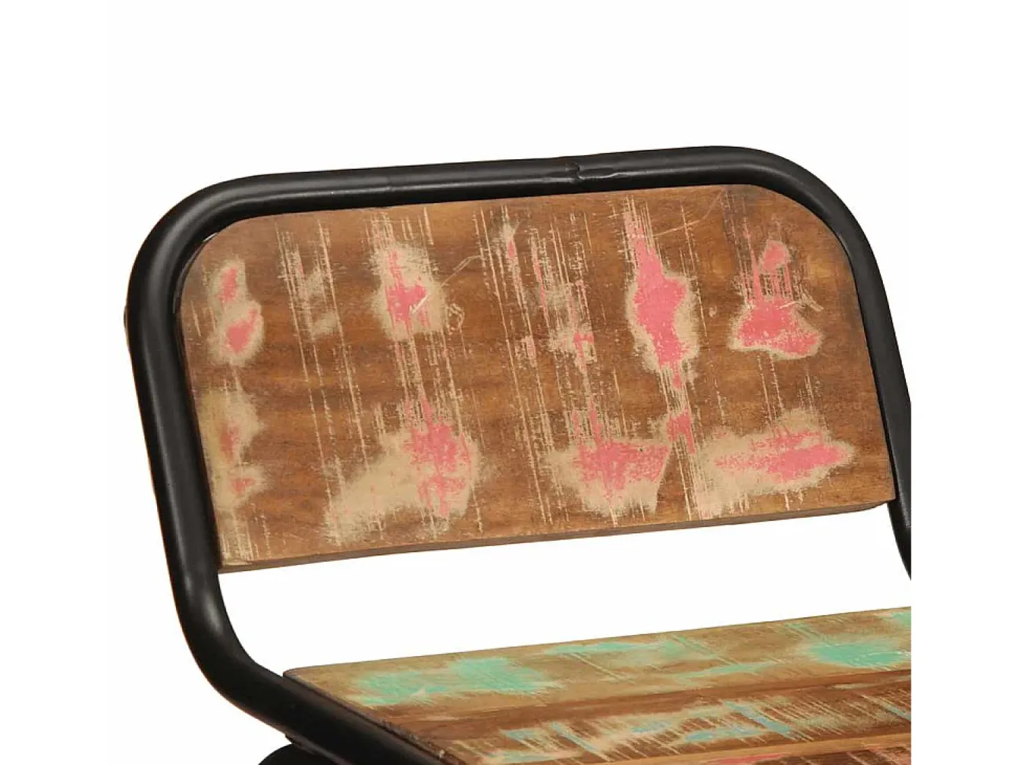 Juego de 4 taburetes de bar 46x35,5x80cm madera maciza recuperada