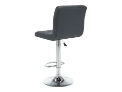 Juego de 2 taburetes de bar en piel sintética gris