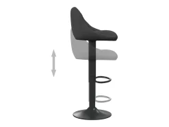 Juego de 2 taburetes de bar de terciopelo negro