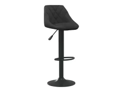 Juego de 2 taburetes de bar de terciopelo negro