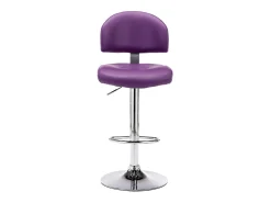 Juego de 2 taburetes de bar de piel sintética color morado