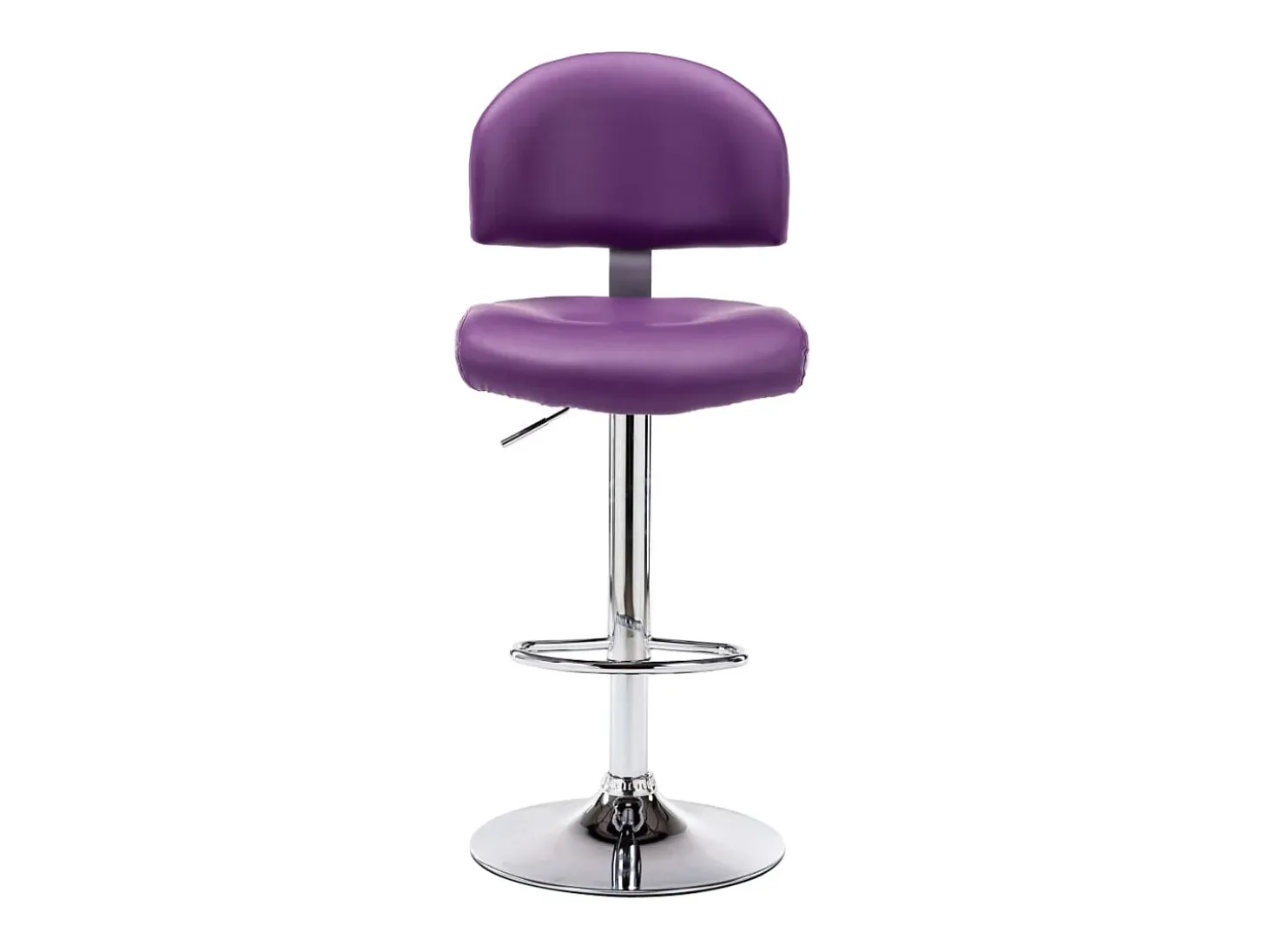 Juego de 2 taburetes de bar de piel sintética color morado