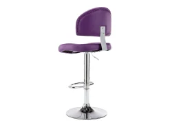 Juego de 2 taburetes de bar de piel sintética color morado