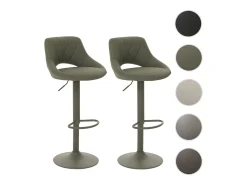 Juego de 2 taburetes de bar MCW-N64, verde
