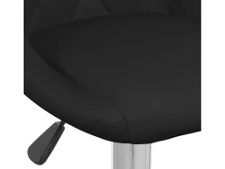 Juego de 2 taburetes de bar de piel sintética negra