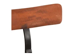 Juego de 2 taburetes de bar 49x43x103 cm madera maciza de mango