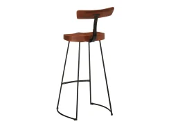 Juego de 2 taburetes de bar 49x43x103 cm madera maciza de mango