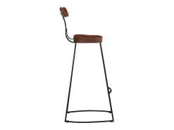 Juego de 2 taburetes de bar 49x43x103 cm madera maciza de mango