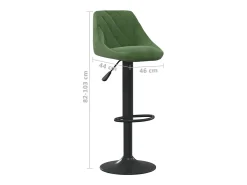 Juego de 2 taburetes de bar de terciopelo verde oscuro