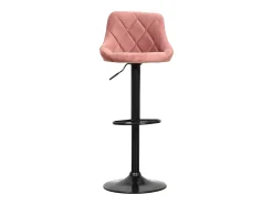 Juego de 2 taburetes de bar de terciopelo rosa ROBIN