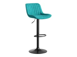 Juego de 2 taburetes de bar giratorios - altura ajustable y giro de 360° - terciopelo azul