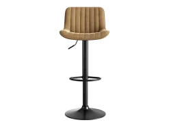 Juego de 2 taburetes de bar giratorios - altura ajustable y giro de 360° - terciopelo marrón